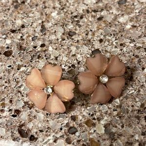 Over sized floral fashion earrings.